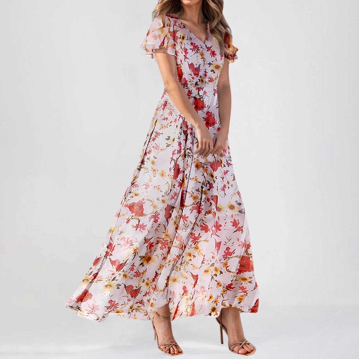 Women's Casual Short Sleeve Maxi Dresses
