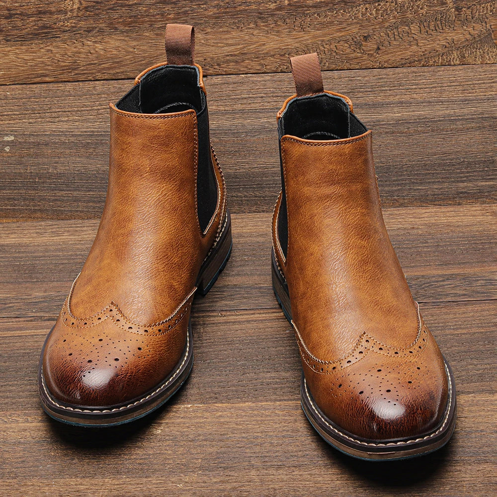 Brogue Chelsea Men Ankle Boot