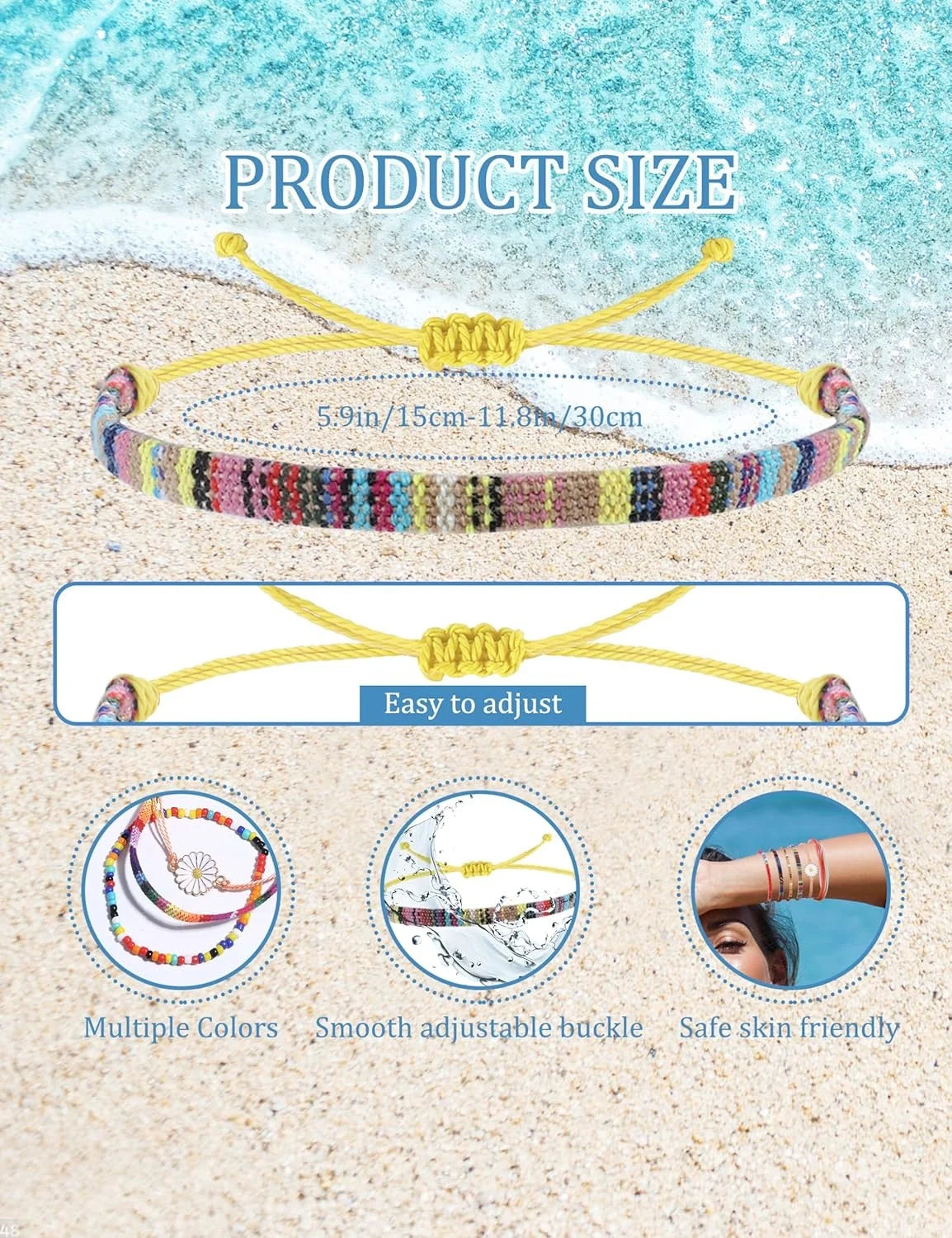 Waterproof String Bracelets for Women