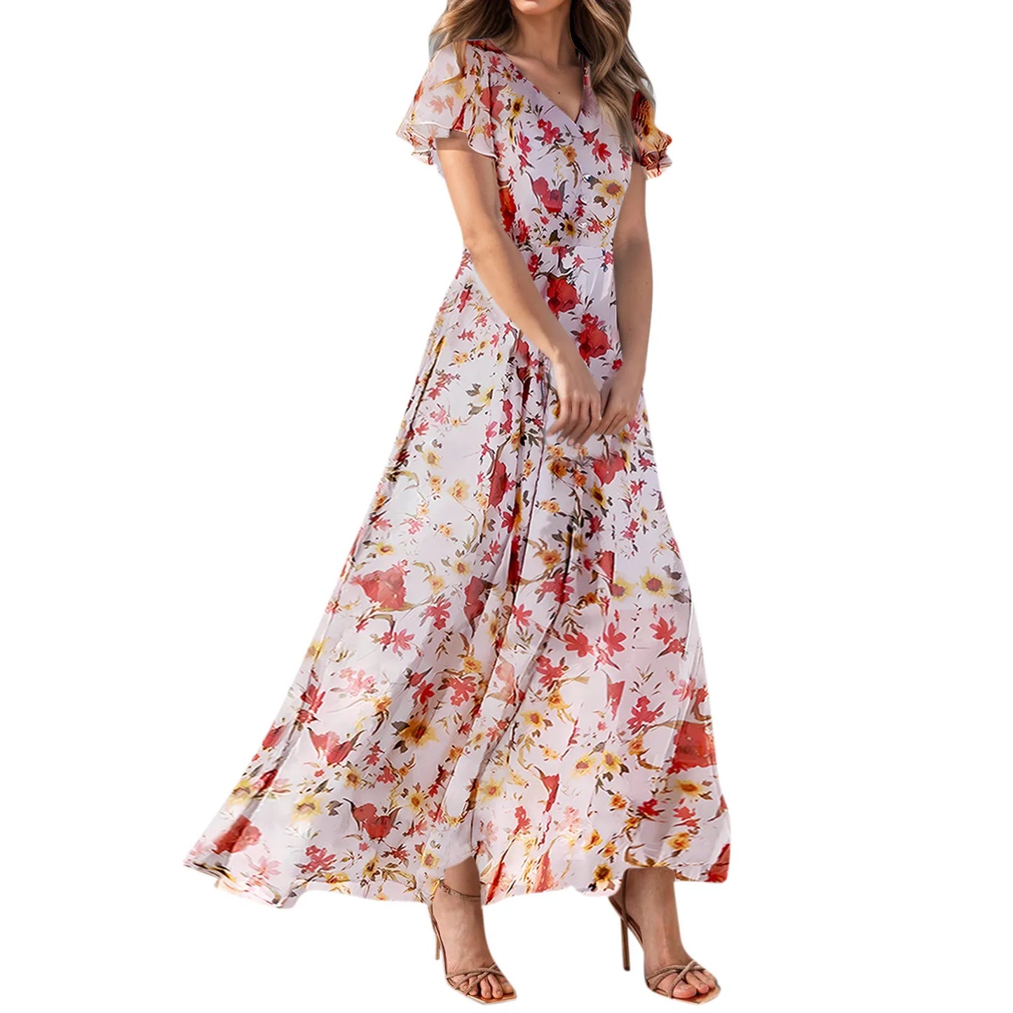 Women's Casual Short Sleeve Maxi Dresses