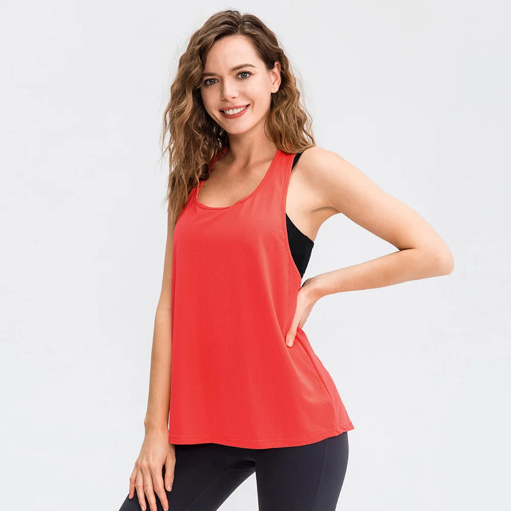 Sleeveless Racerback Sport Tank Tops For Women
