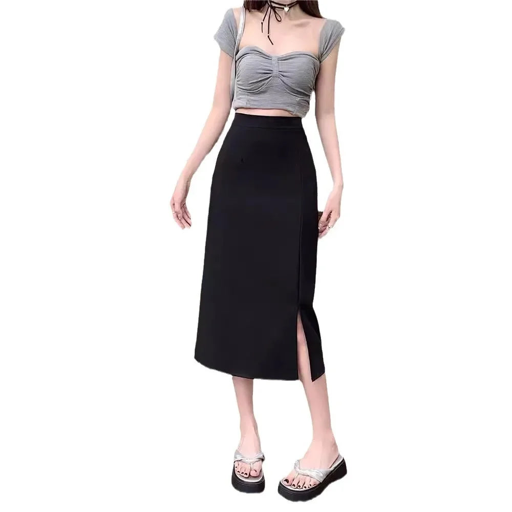 Women's Plus Size Casual High-waisted A- line Skirt
