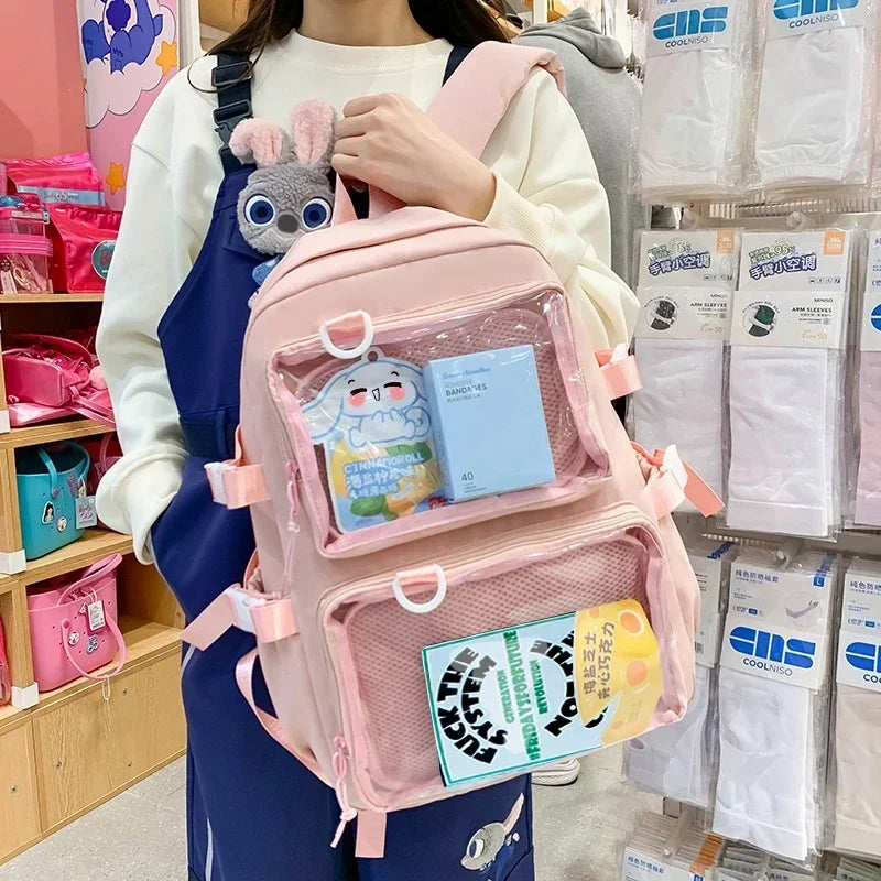 Japanese Kawaii Itabag Transparent Backpack for Women