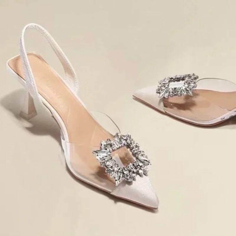 Transparent Pointed Toe Women's High Heels