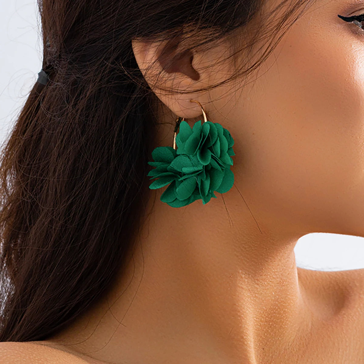 Salircon Bohemian Colorful Flower Pendant Earrings For Women