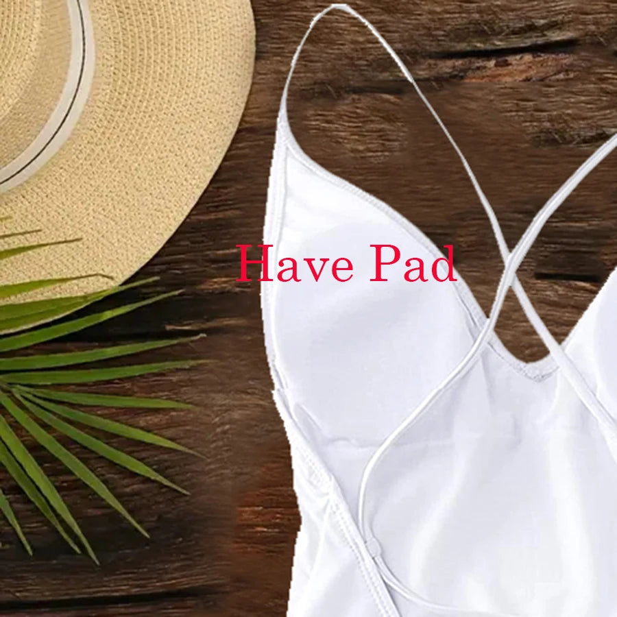 Solid Plus-Size One Piece Swimsuit Women