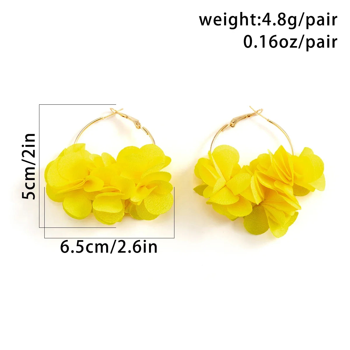 Salircon Bohemian Colorful Flower Pendant Earrings For Women