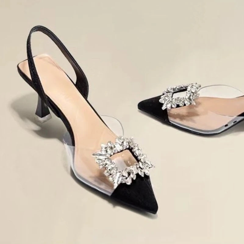Transparent Pointed Toe Women's High Heels