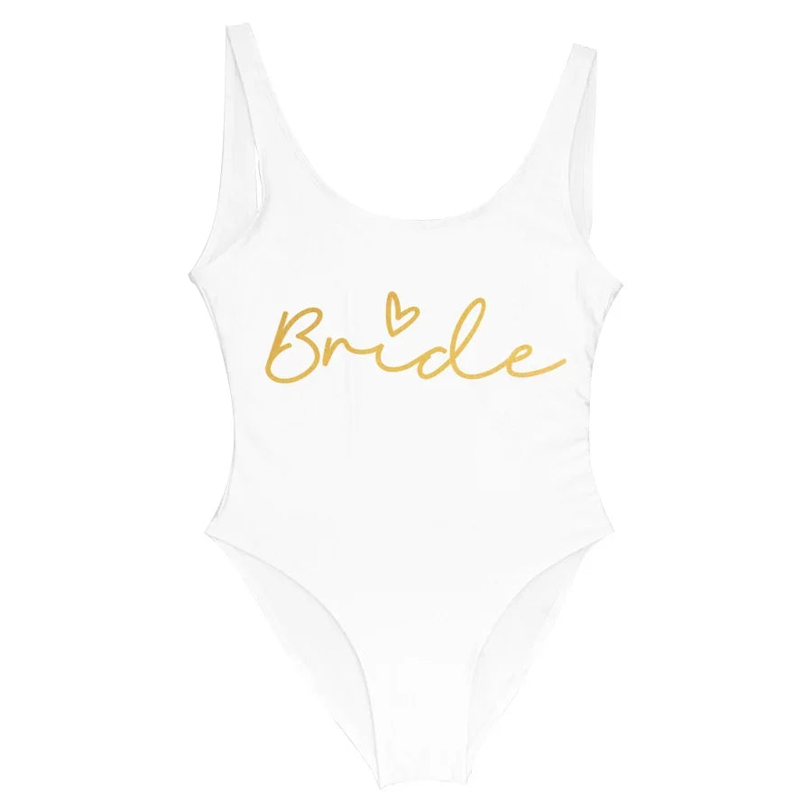 Women's Bridal Team Bride One-Piece Swimsuit