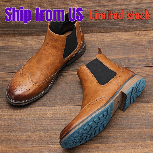 Brogue Chelsea Men Ankle Boot