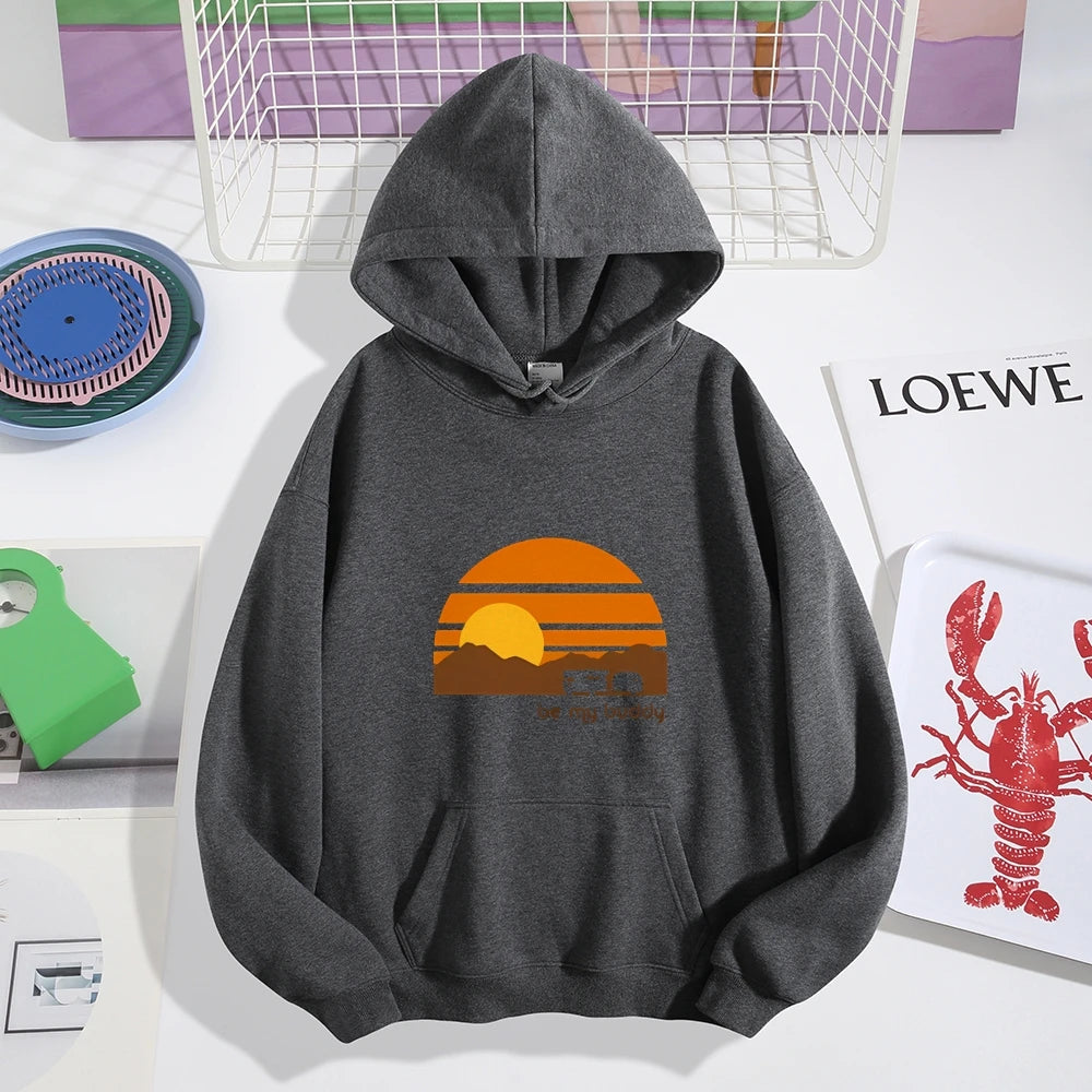 Sunset Black Black Hoodie