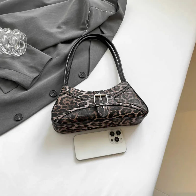 Women's Leopard Print Underarm Shoulder Bag