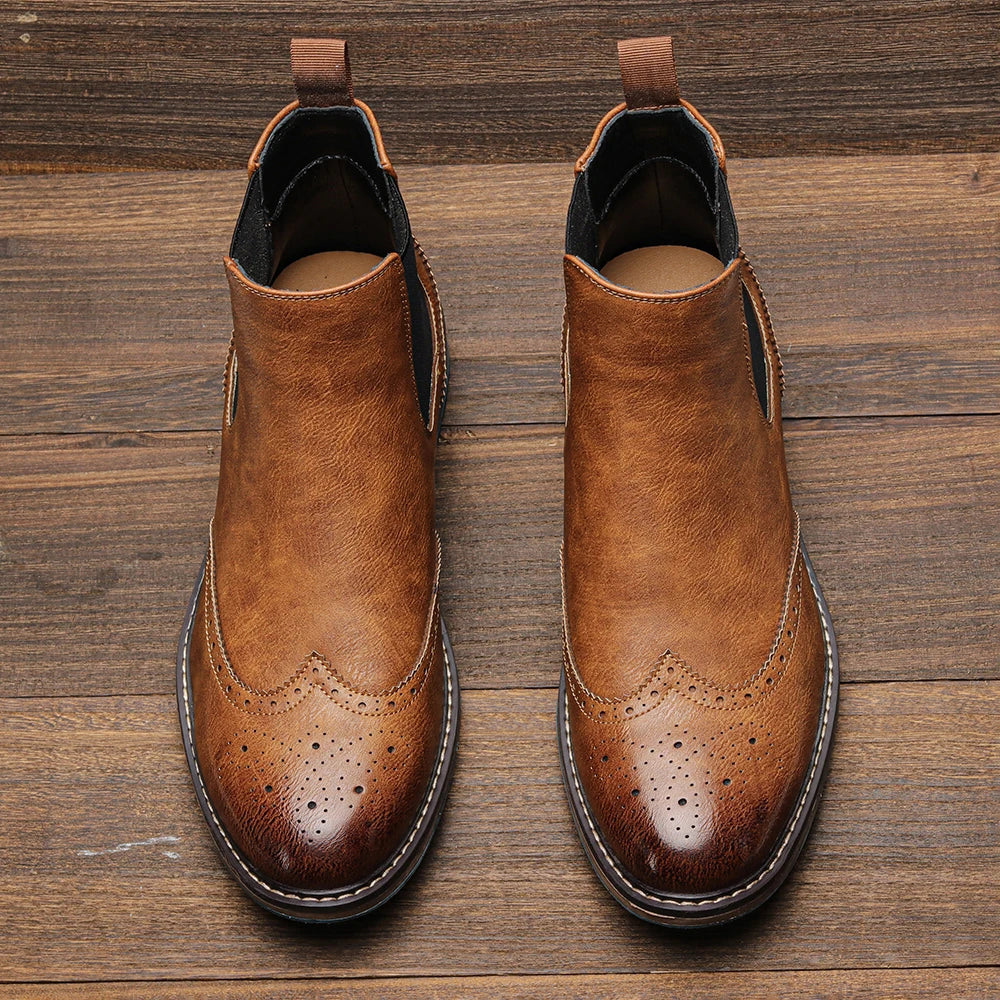 Brogue Chelsea Men Ankle Boot