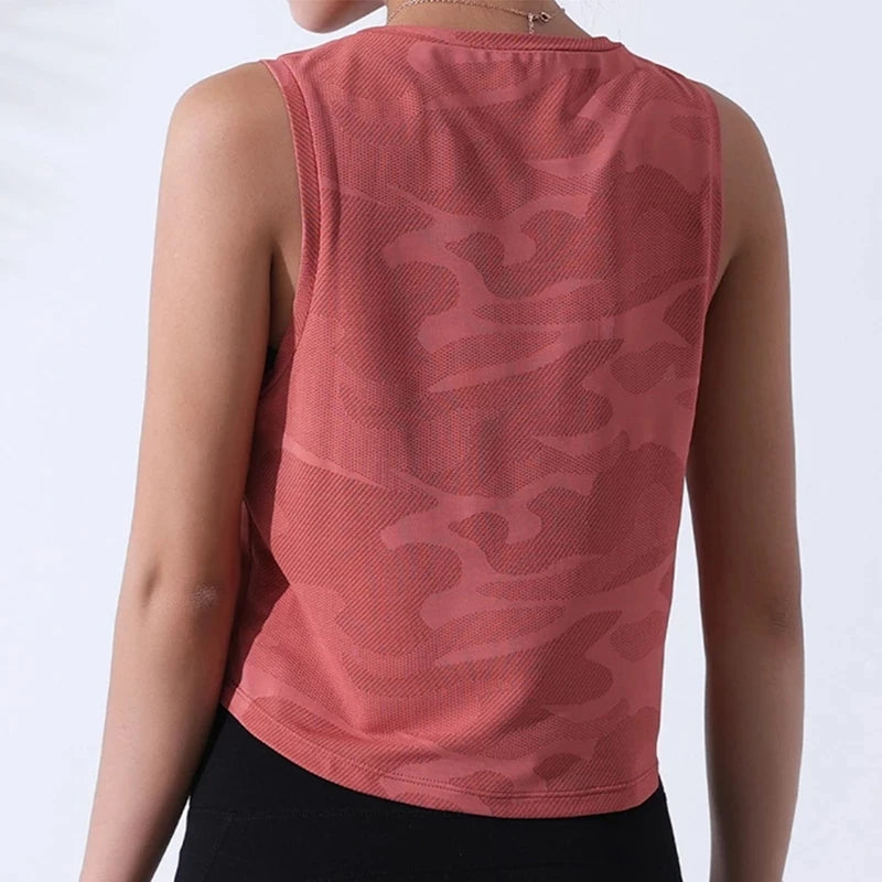 Women's Camouflage Sleeveless Crop Top