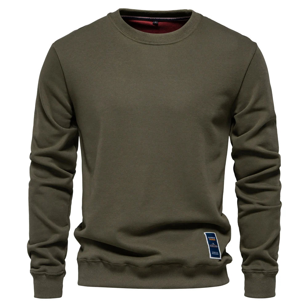 Men's Crew Neck Solid Color Sweatshirt