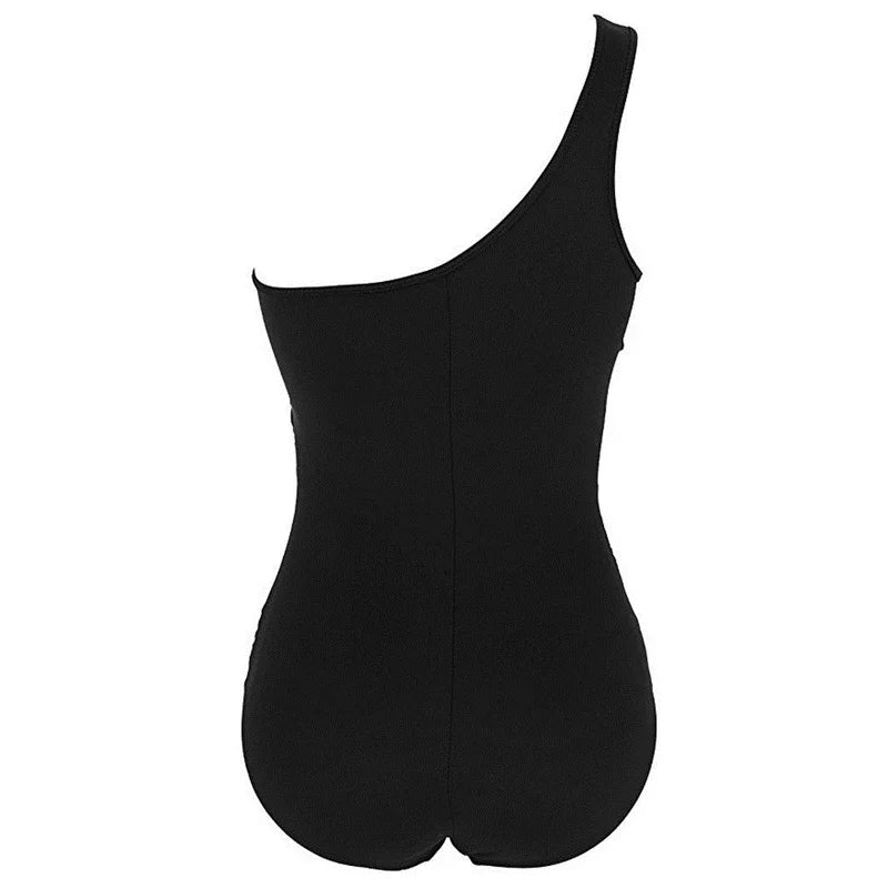 Women's Plus Size One-Shoulder Swimsuit