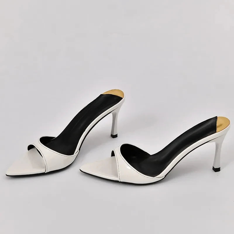Pointed Stiletto Heels Women Patent Leather