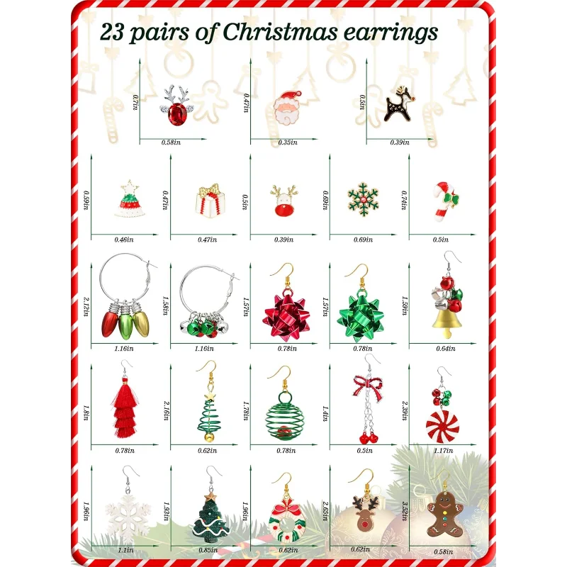 Christmas Dangle Earrings for Women