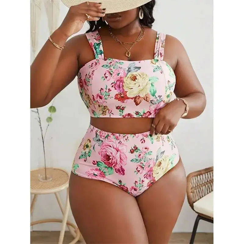 Women's Plus Size Split Swimsuit