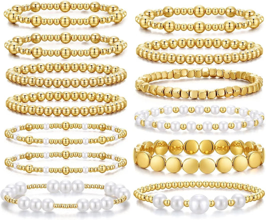 Beaded Gold Bracelets for Women