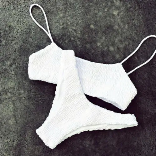 Women's Bikini Set Pleated Swimsuit
