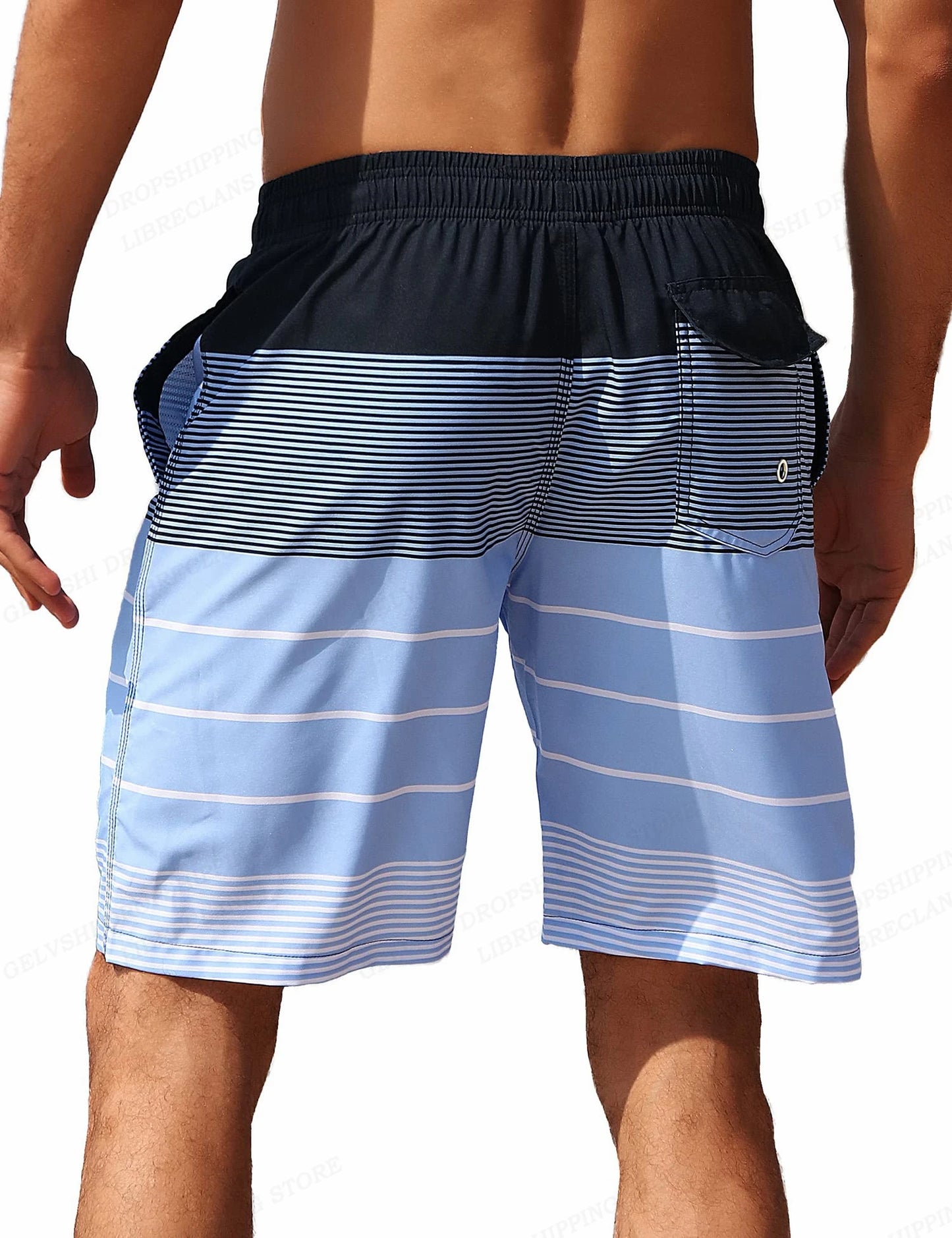 Striped Beach Shorts Men