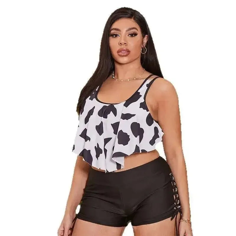 Women's Sports Style Plus Size Split Swimsuit
