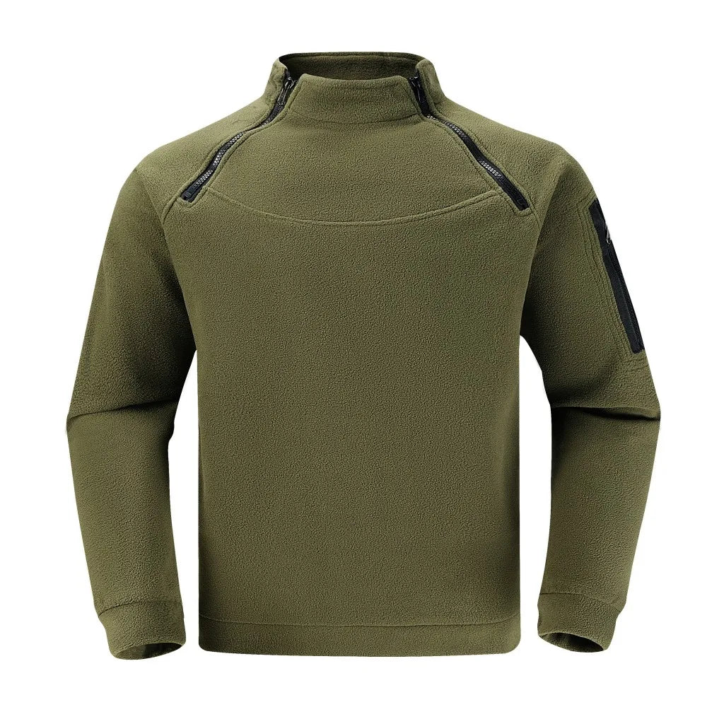 Men's Military Sweater with Zippers