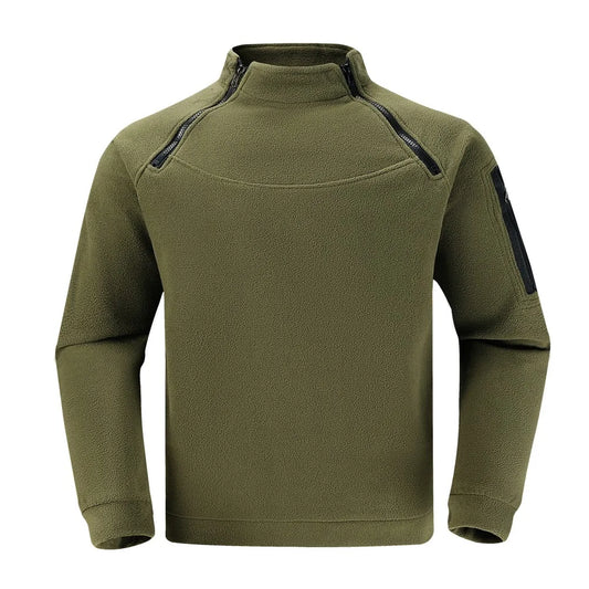 Men's Military Sweater with Zippers