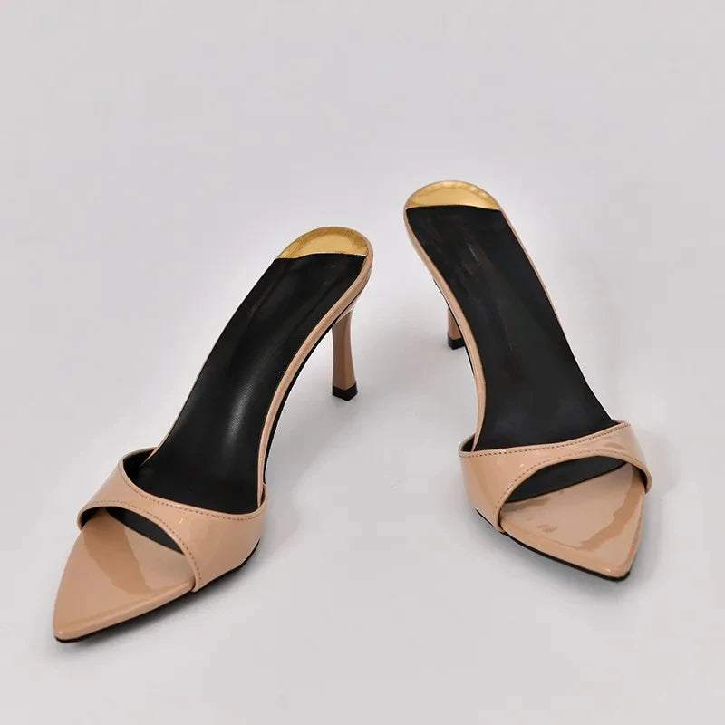 Pointed Stiletto Heels Women Patent Leather