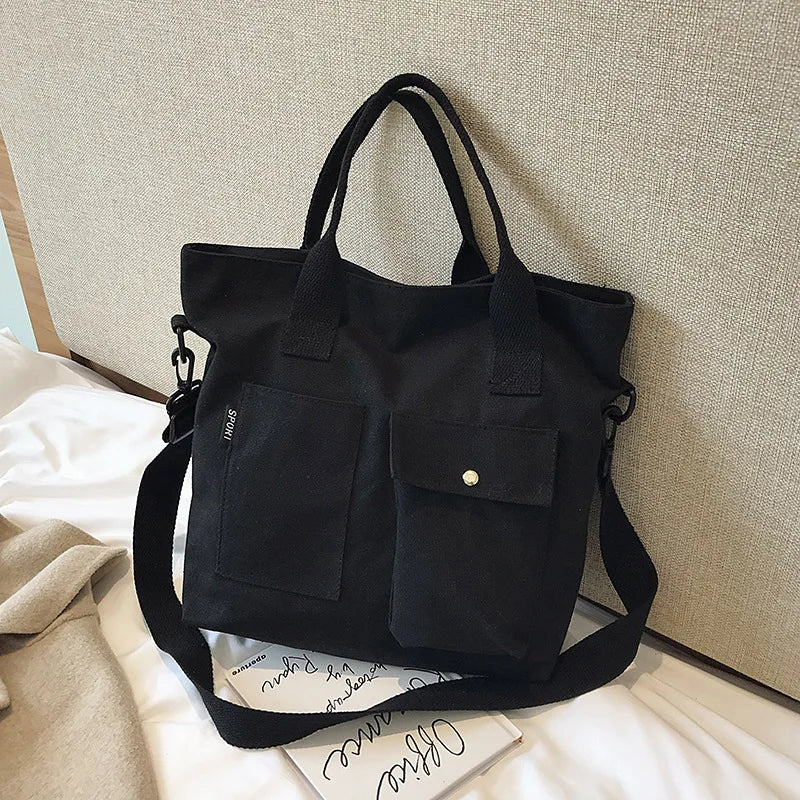 Fashion Canvas Large Shoulder Handbag
