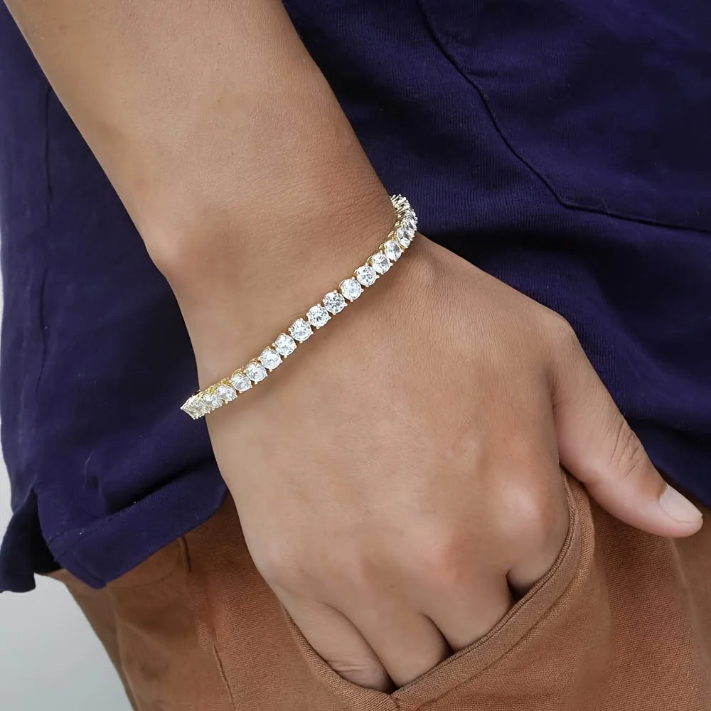 Women's Copper Tennis Chain Bracelet