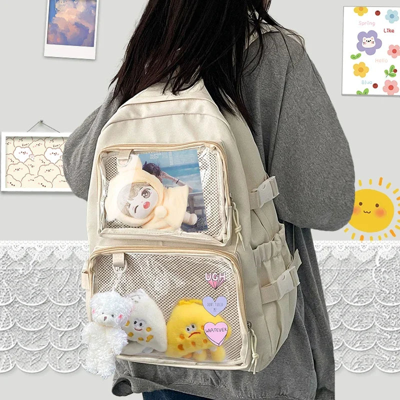 Japanese Kawaii Itabag Transparent Backpack for Women