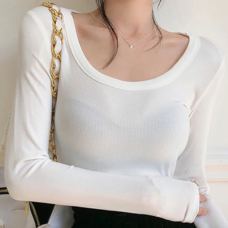 Women's Basic Cotton Long Sleeve Top