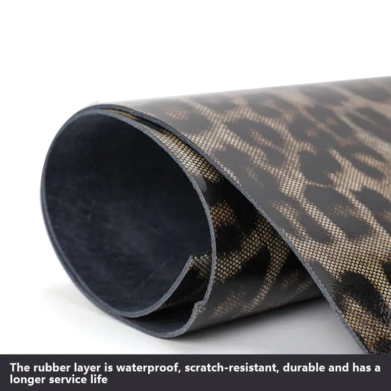 Fashionable Leopard Print Women's Cowhide Handbag