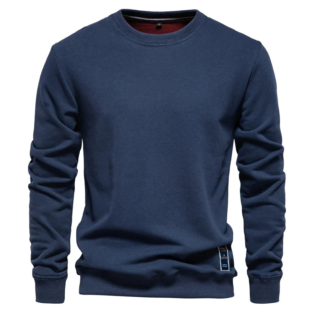 Men's Crew Neck Solid Color Sweatshirt