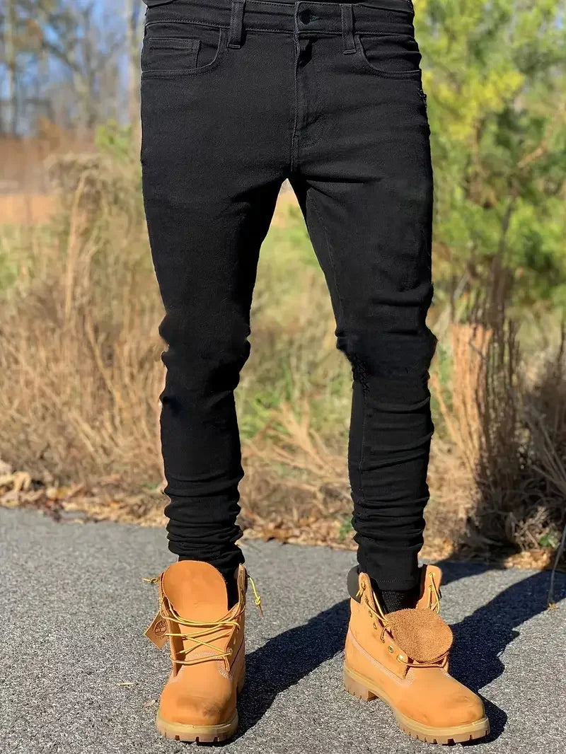 Men's Slim-fit Washed Jeans
