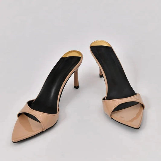 Pointed Stiletto Heels Women Patent Leather