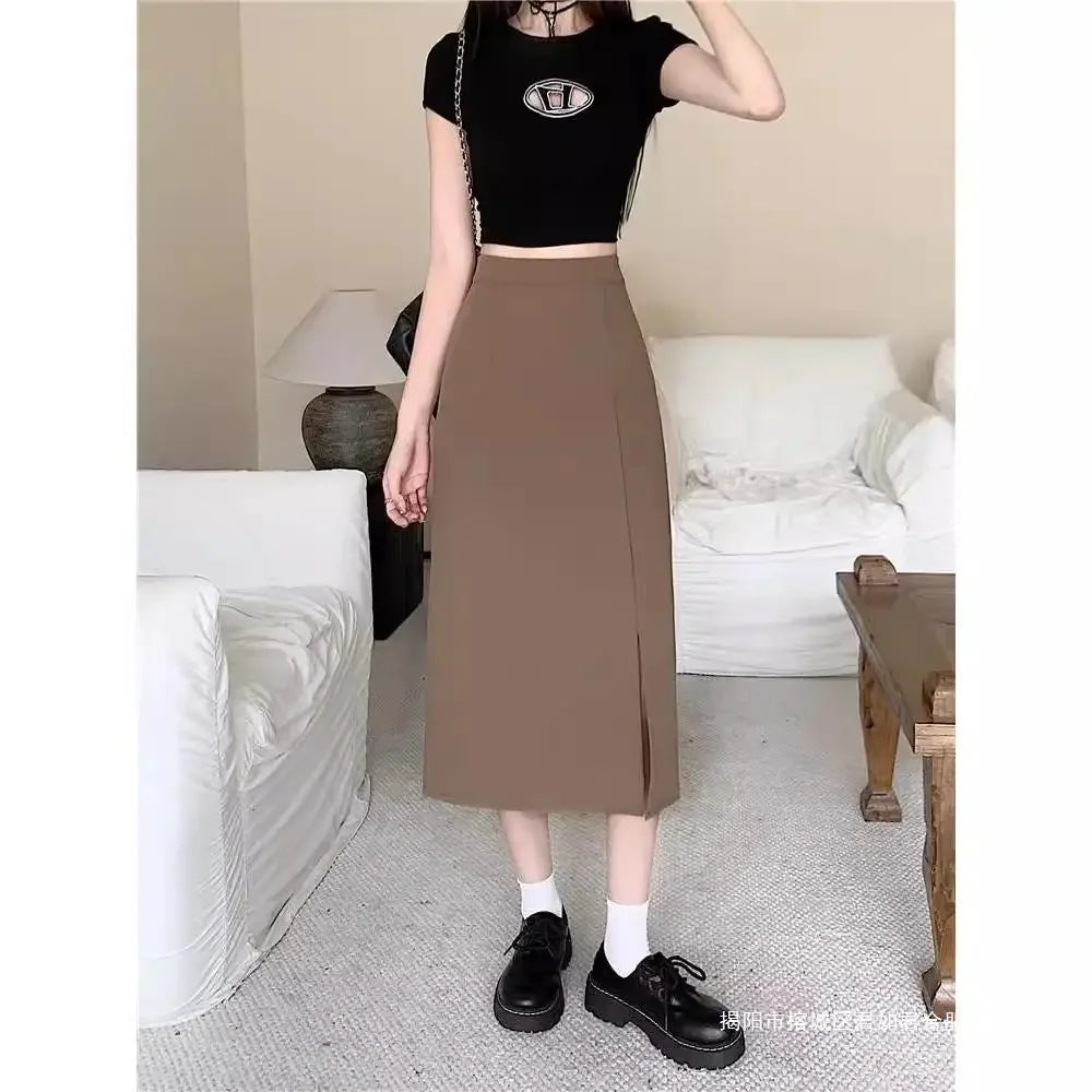 Women's Plus Size Casual High-waisted A- line Skirt