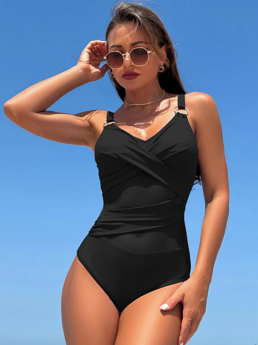 Women's Mesh Plus Size One-Piece Swimwear
