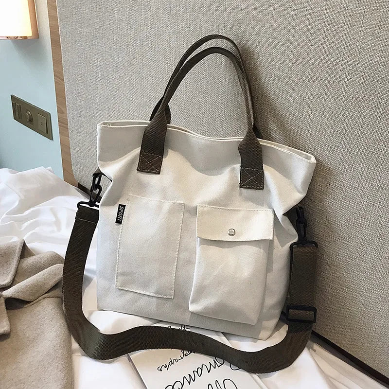 Fashion Canvas Large Shoulder Handbag