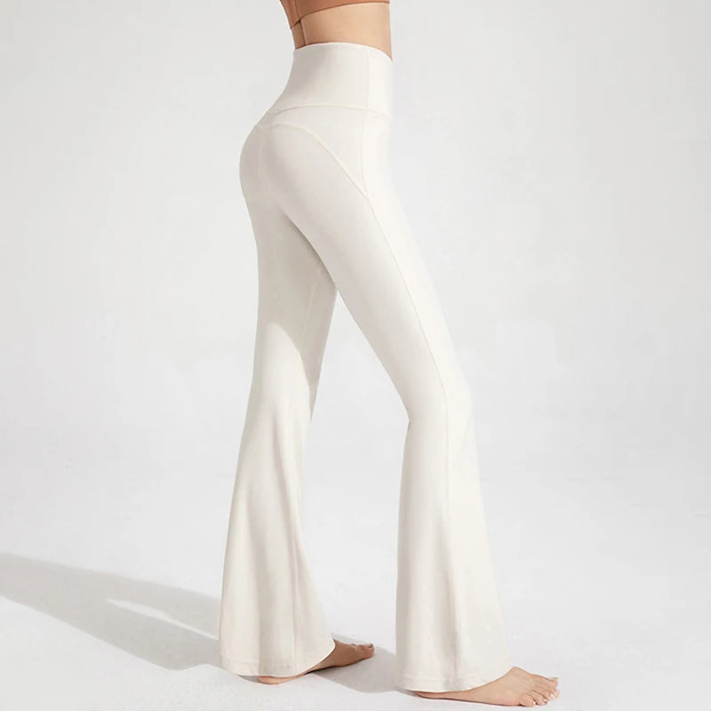 Women's High Waisted Elastic Bell Bottom Pants