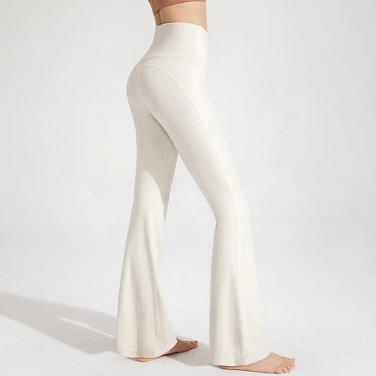 Women's High Waisted Elastic Bell Bottom Pants