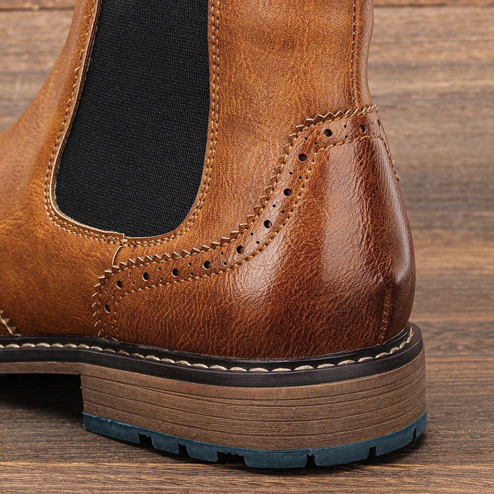 Brogue Chelsea Men Ankle Boot