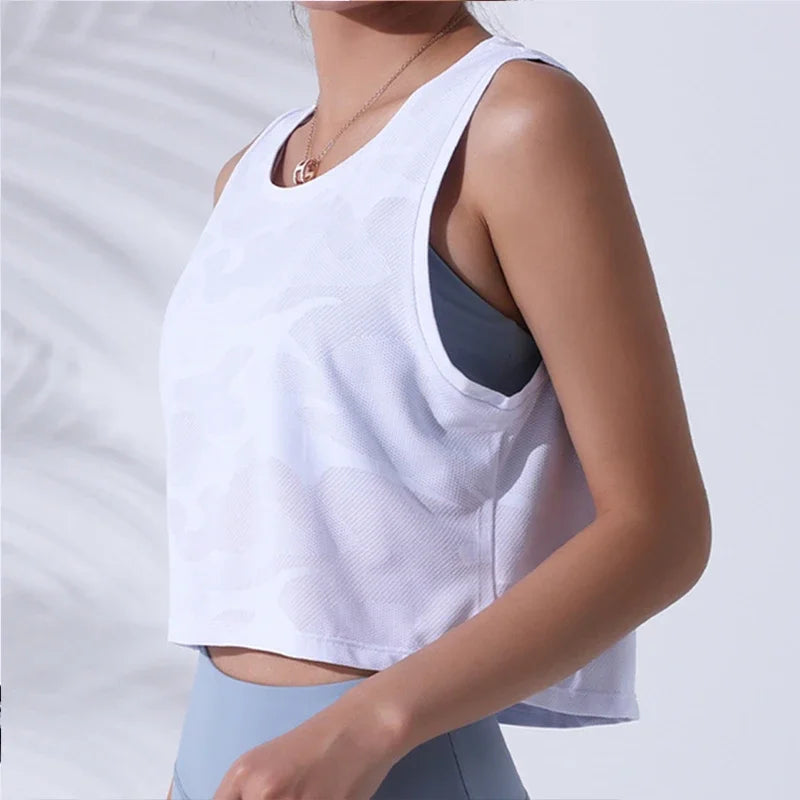 Women's Camouflage Sleeveless Crop Top