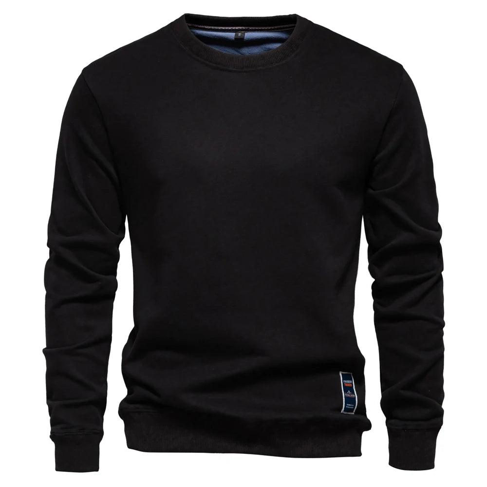 Men's Crew Neck Solid Color Sweatshirt