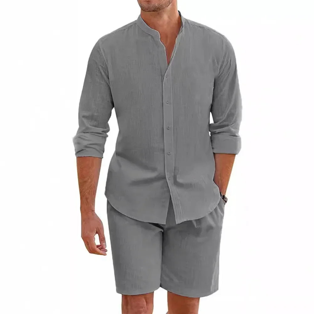 Men's 2 pcs Cotton Linen Set
