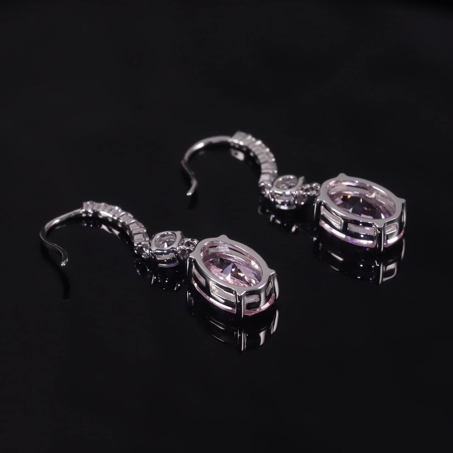 Women's Diamond Pink Earrings
