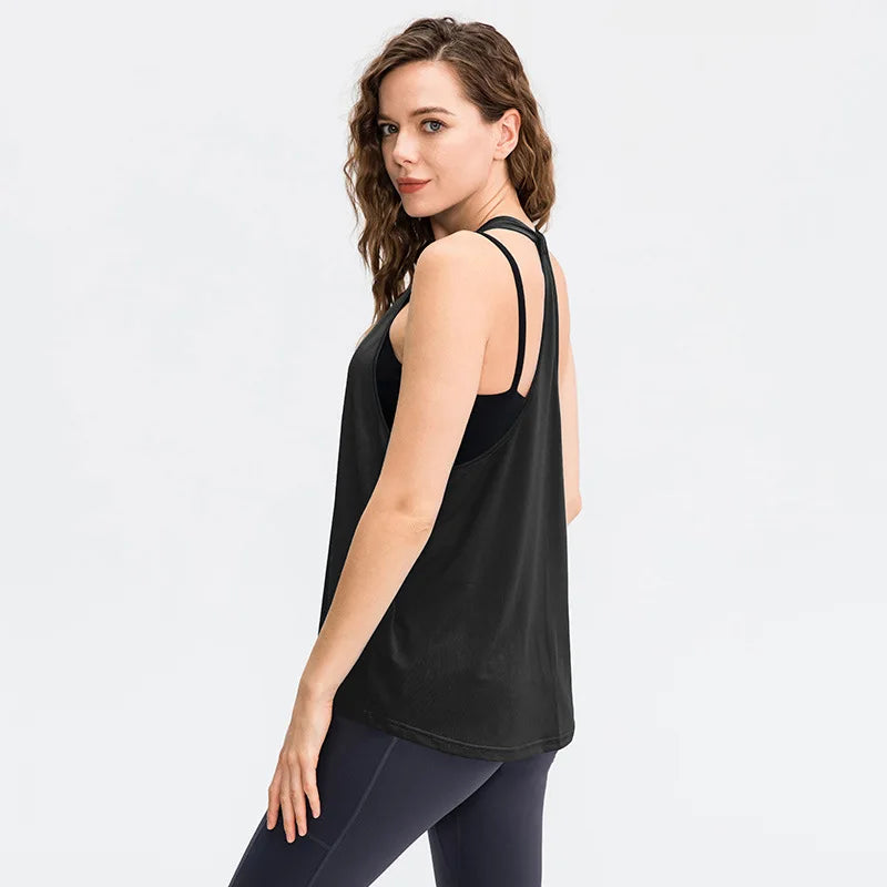 Sleeveless Racerback Sport Tank Tops For Women