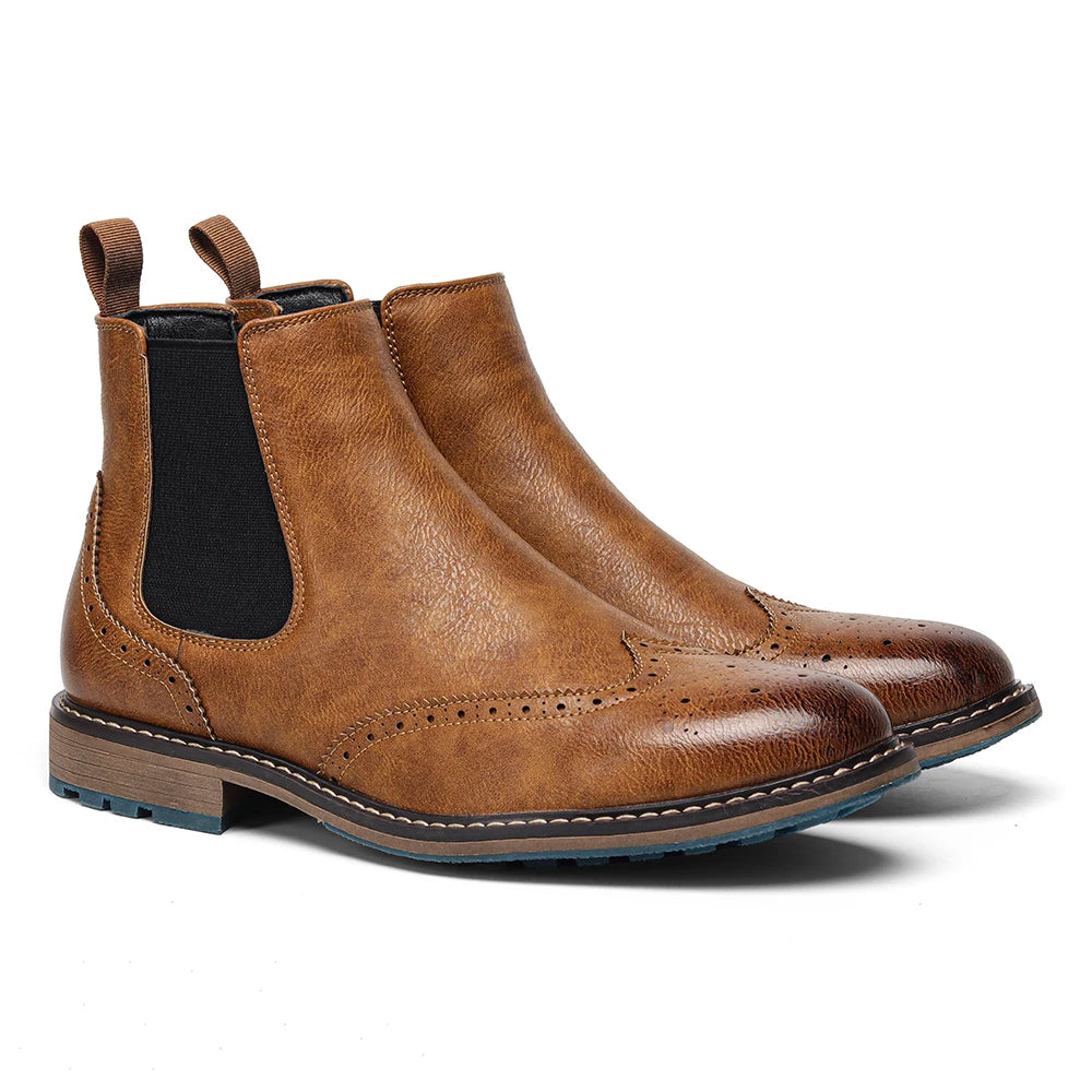 Brogue Chelsea Men Ankle Boot
